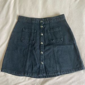 BDG Black denim skirt